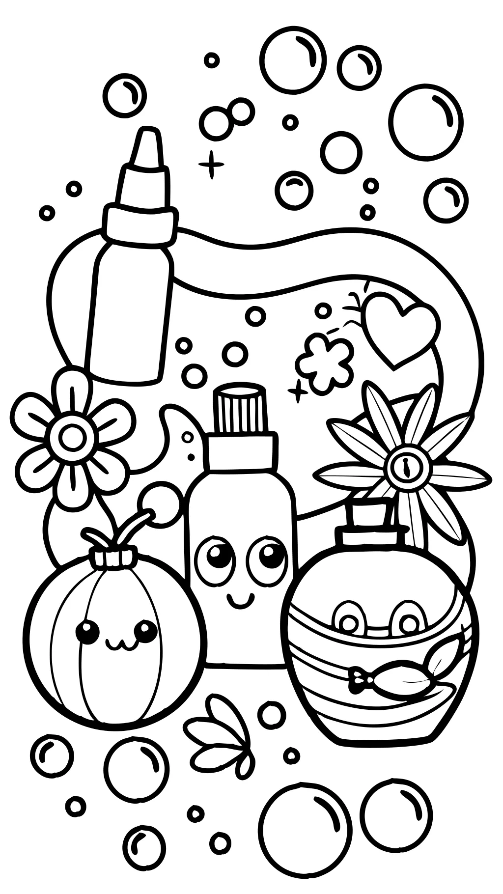 bubble coloring pages skincare